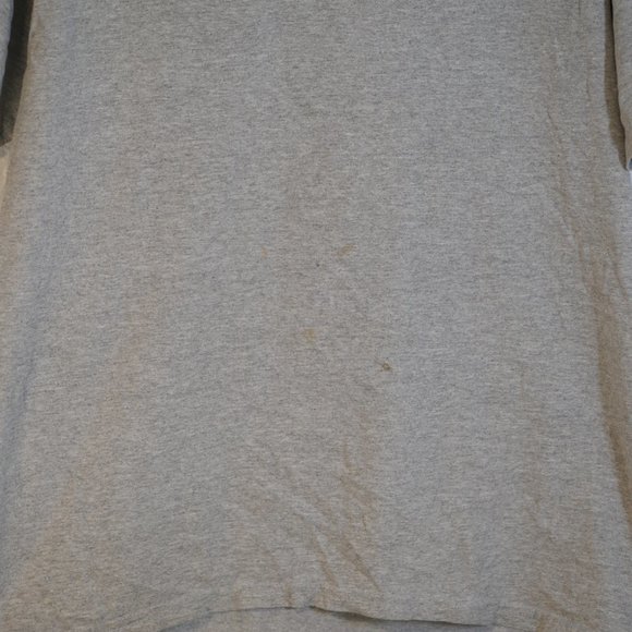 Gildan Shirt Mens Size L Long Sleeve Heathered Gray Fish Graphic Chuck Byron - Picture 3 of 7